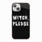 Witch Please iPhone 13 TPU Impact Case with Pink Edges