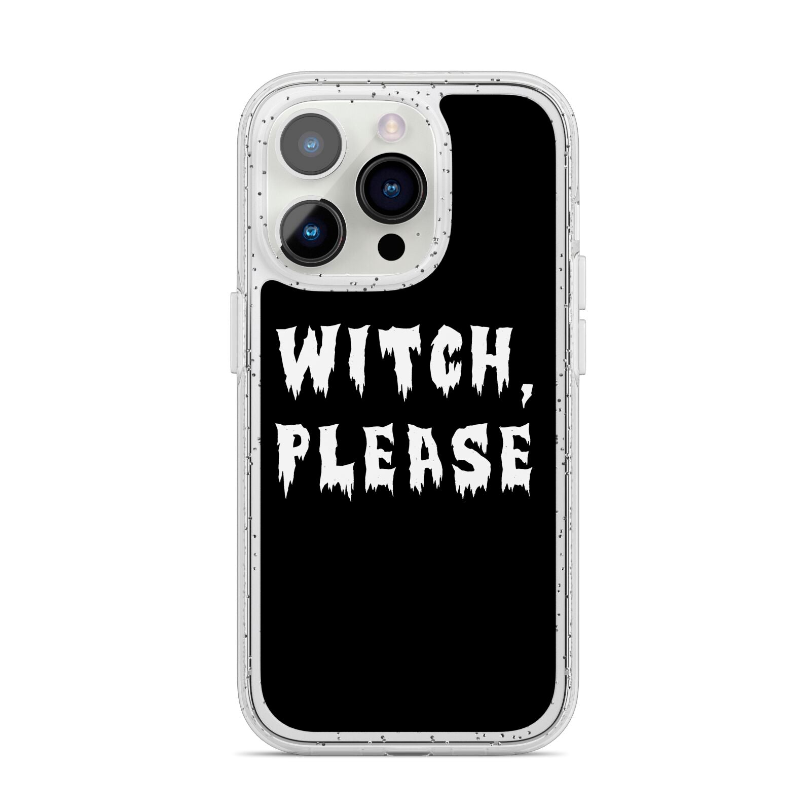 Witch Please iPhone 14 Pro Glitter Tough Case Silver