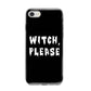 Witch Please iPhone 8 Bumper Case on Silver iPhone