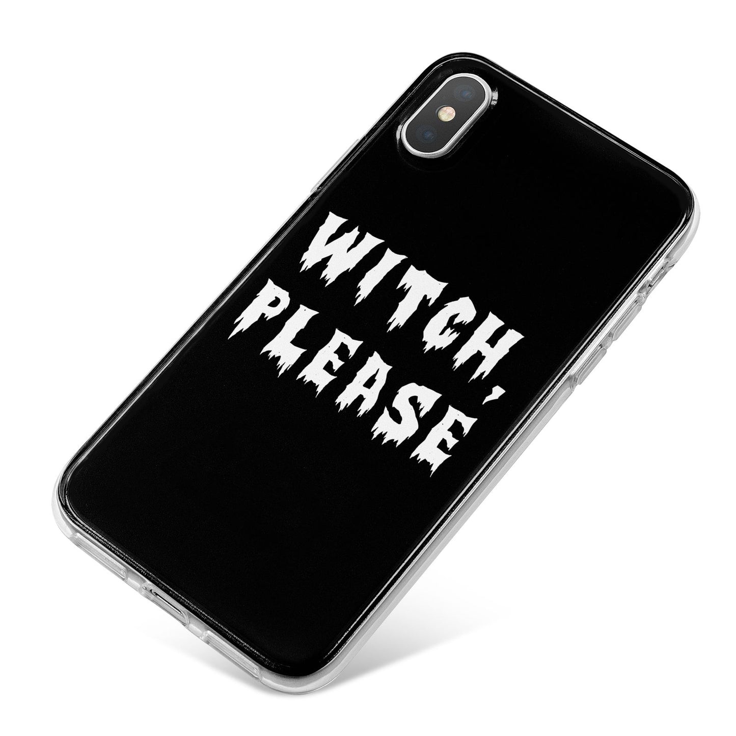Witch Please iPhone X Bumper Case on Silver iPhone