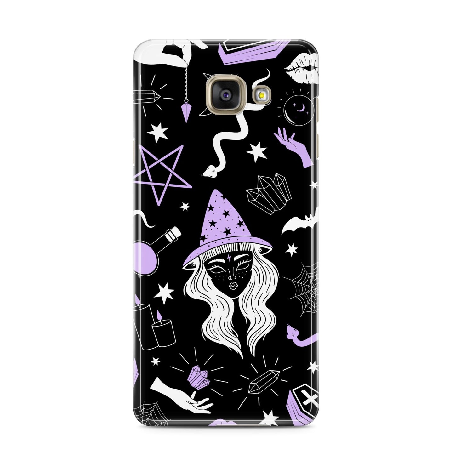 Witch Samsung Galaxy A3 2016 Case on gold phone