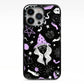 Witch iPhone 13 Pro Black Impact Case on Silver phone