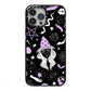 Witch iPhone 13 Pro Max Black Impact Case on Silver phone