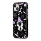 Witch iPhone 14 Black Impact Case Side Angle on Silver phone