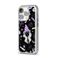 Witch iPhone 14 Pro Clear Tough Case Silver Angled Image