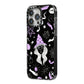Witch iPhone 14 Pro Max Black Impact Case Side Angle on Silver phone