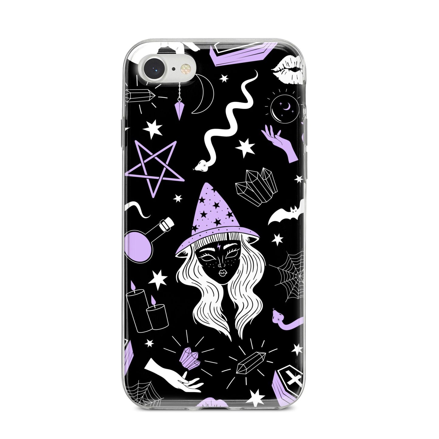 Witch iPhone 8 Bumper Case on Silver iPhone