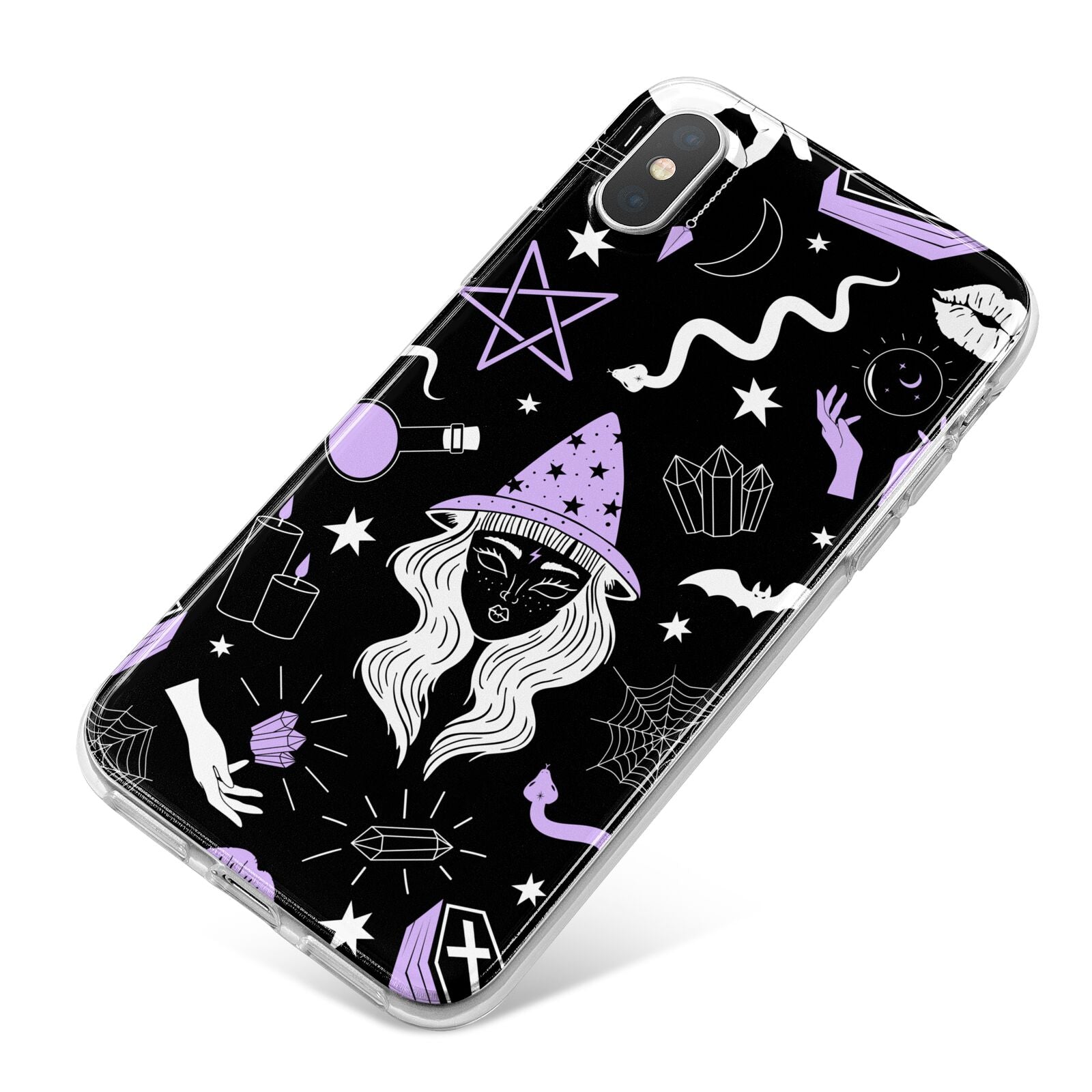 Witch iPhone X Bumper Case on Silver iPhone