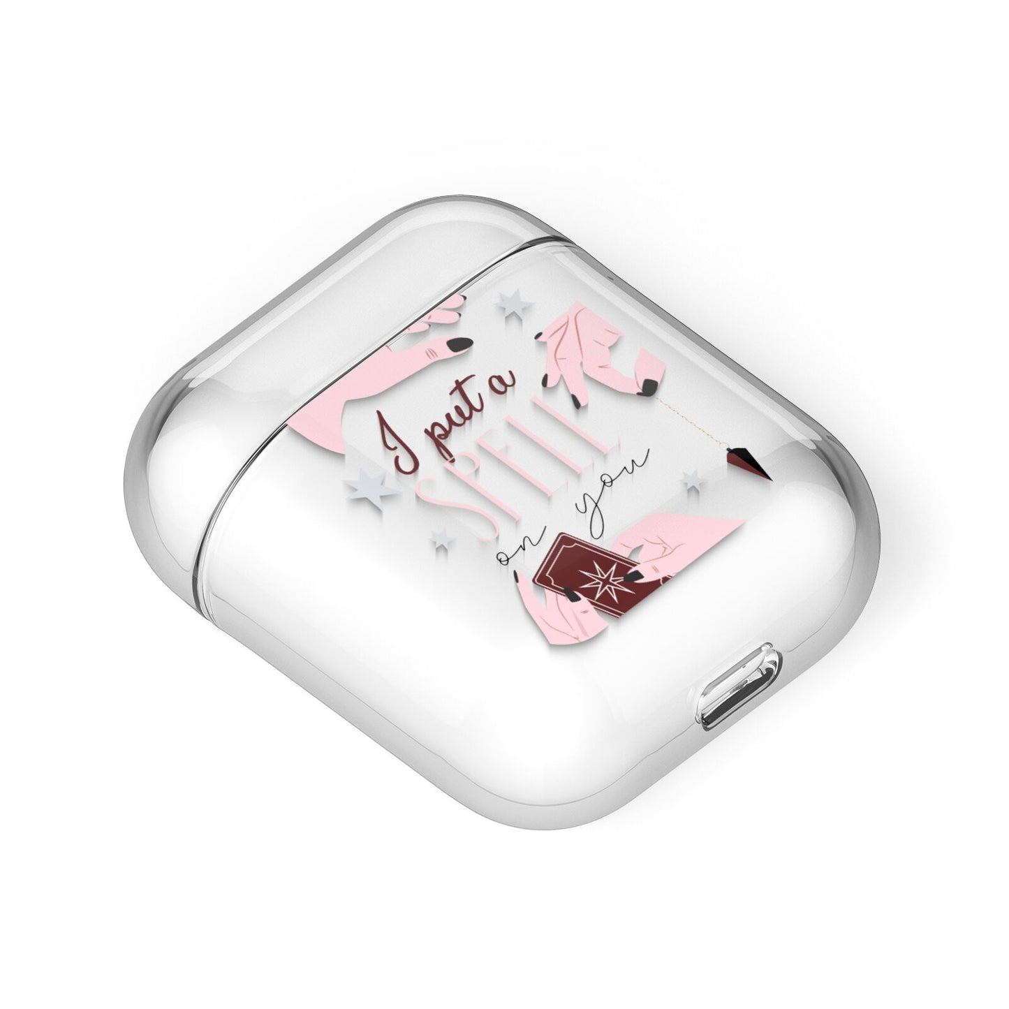 Witches Hands and Tarot Cards AirPods Case Laid Flat