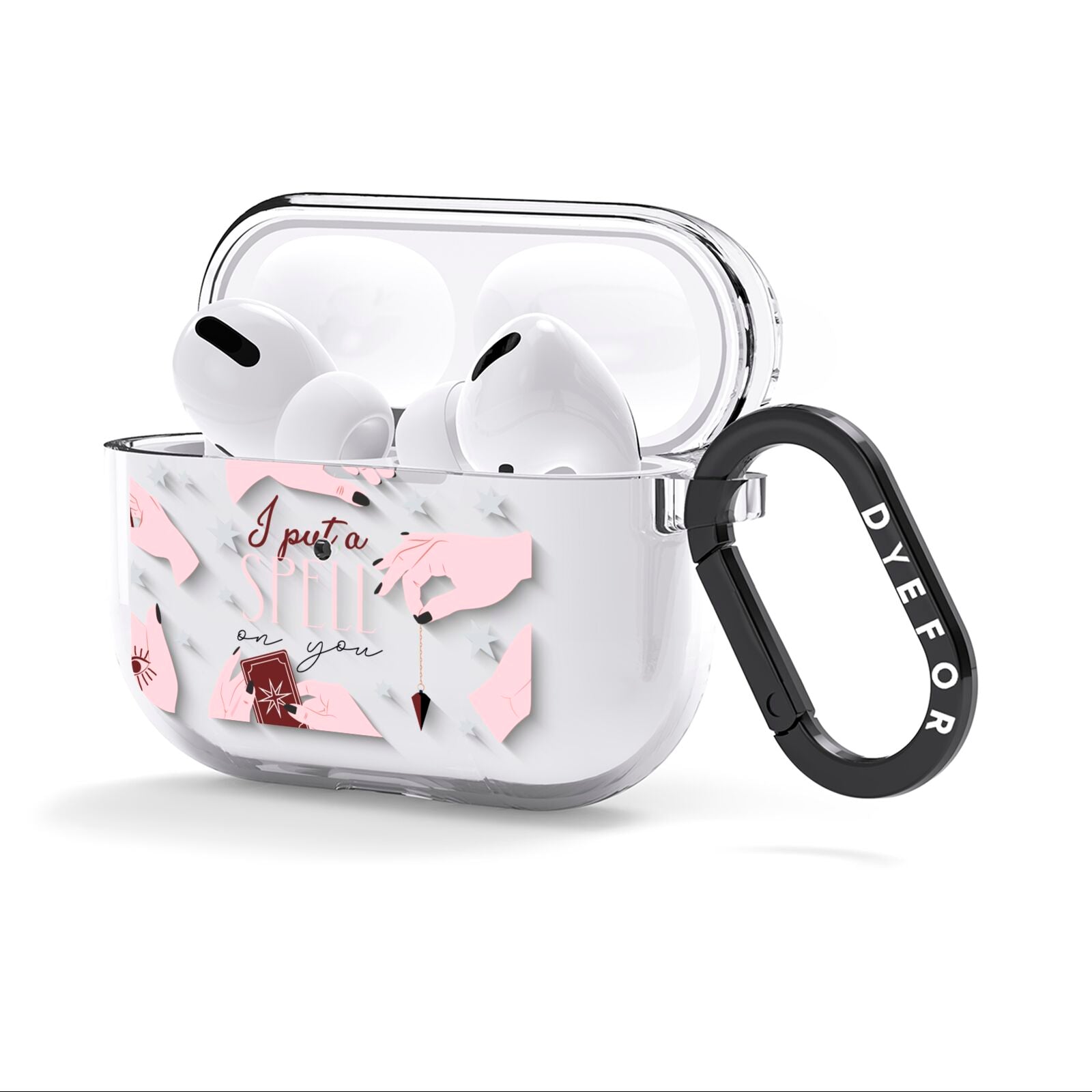 Witches Hands and Tarot Cards AirPods Clear Case 3rd Gen Side Image