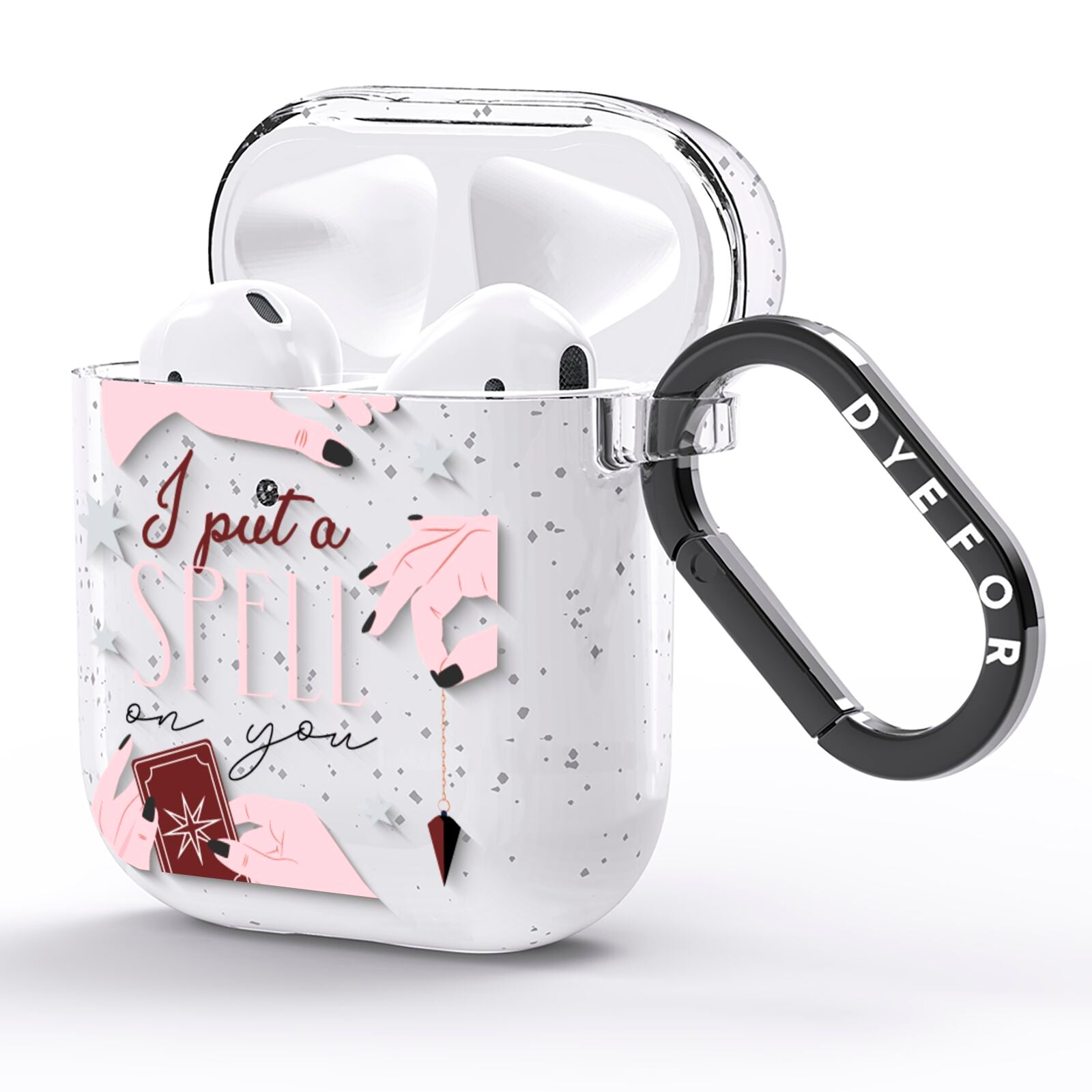 Witches Hands and Tarot Cards AirPods Glitter Case Side Image