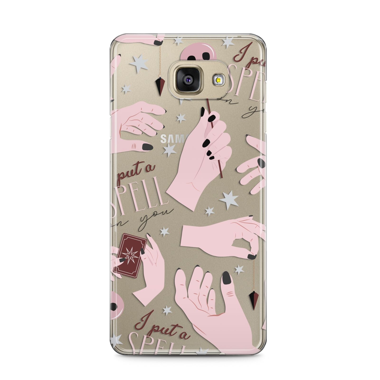 Witches Hands and Tarot Cards Samsung Galaxy A5 2016 Case on gold phone
