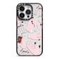 Witches Hands and Tarot Cards iPhone 14 Pro Black Impact Case on Silver phone