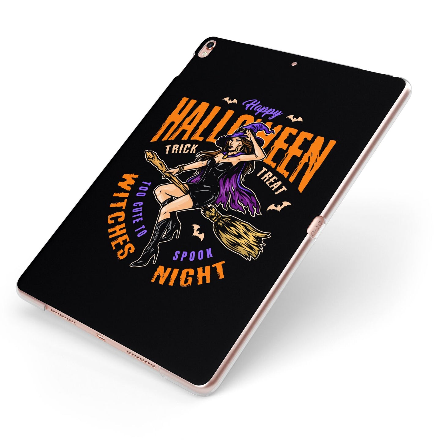 Witches Night Apple iPad Case on Rose Gold iPad Side View