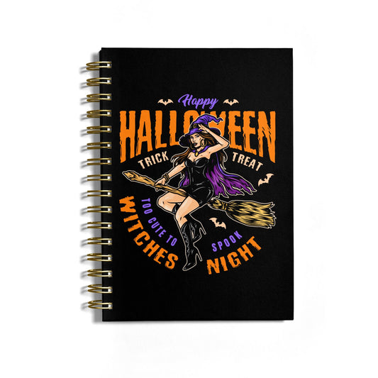 Witches Night Notebook with Gold Coil