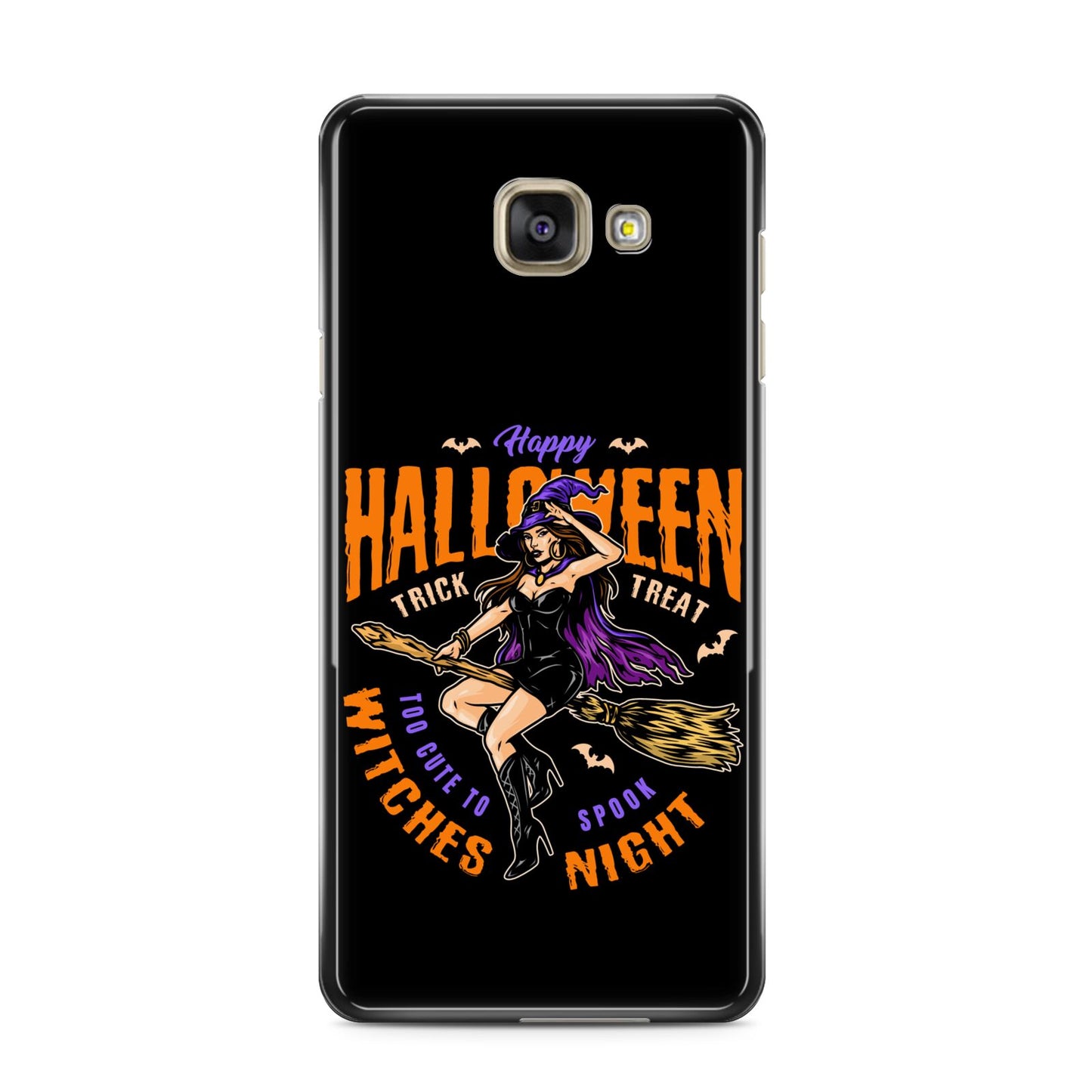 Witches Night Samsung Galaxy A3 2016 Case on gold phone