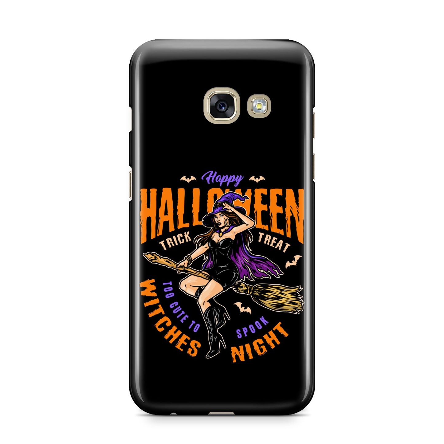 Witches Night Samsung Galaxy A3 2017 Case on gold phone