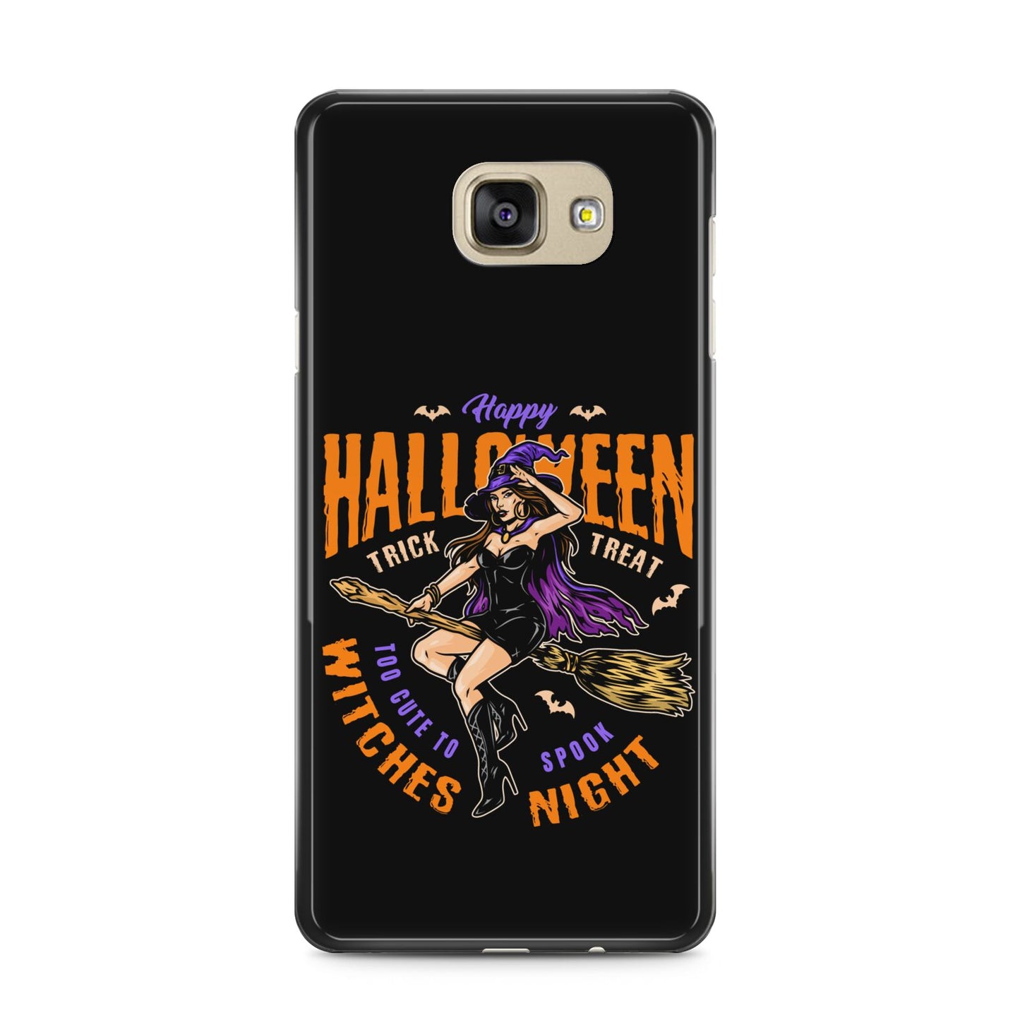 Witches Night Samsung Galaxy A5 2016 Case on gold phone