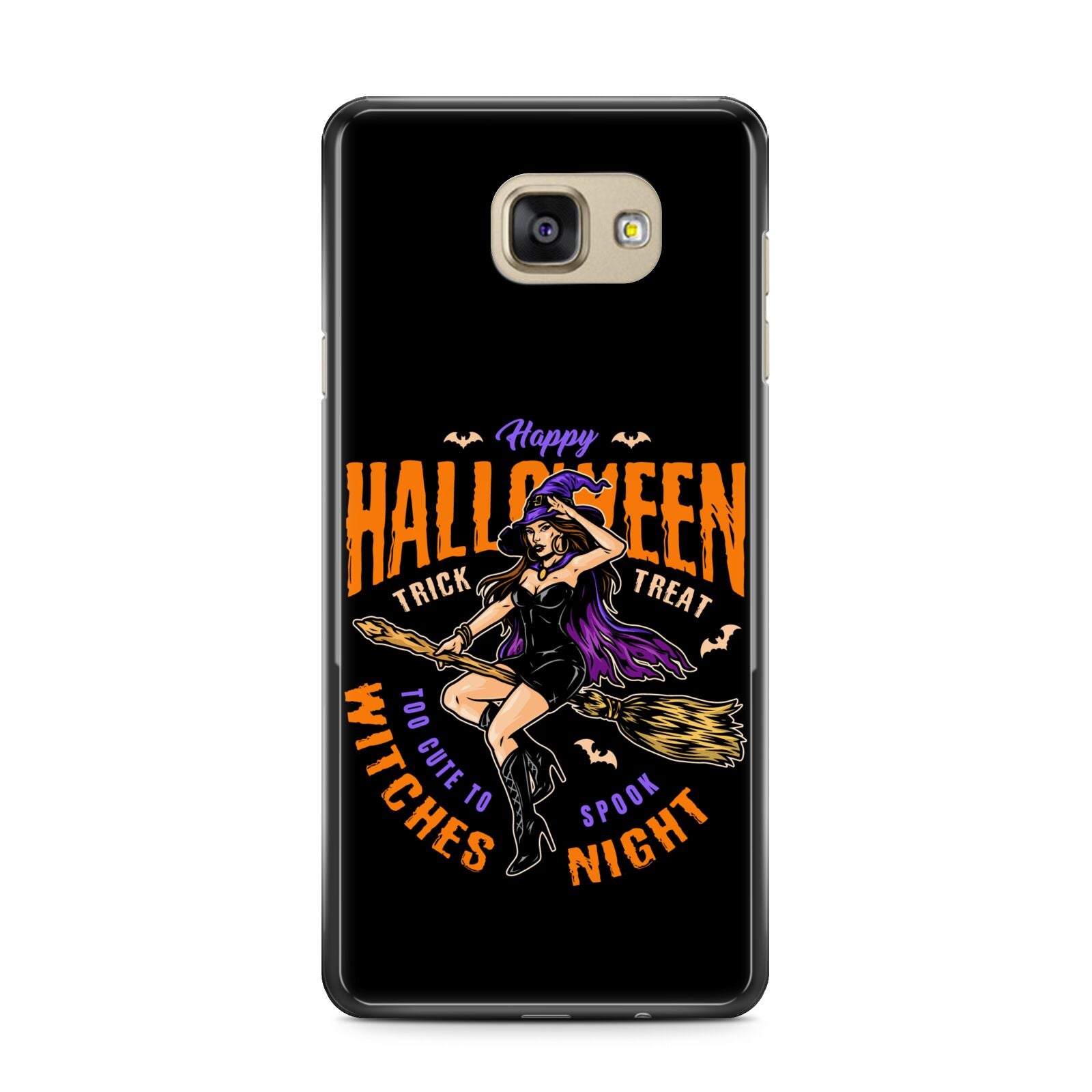 Witches Night Samsung Galaxy A7 2016 Case on gold phone