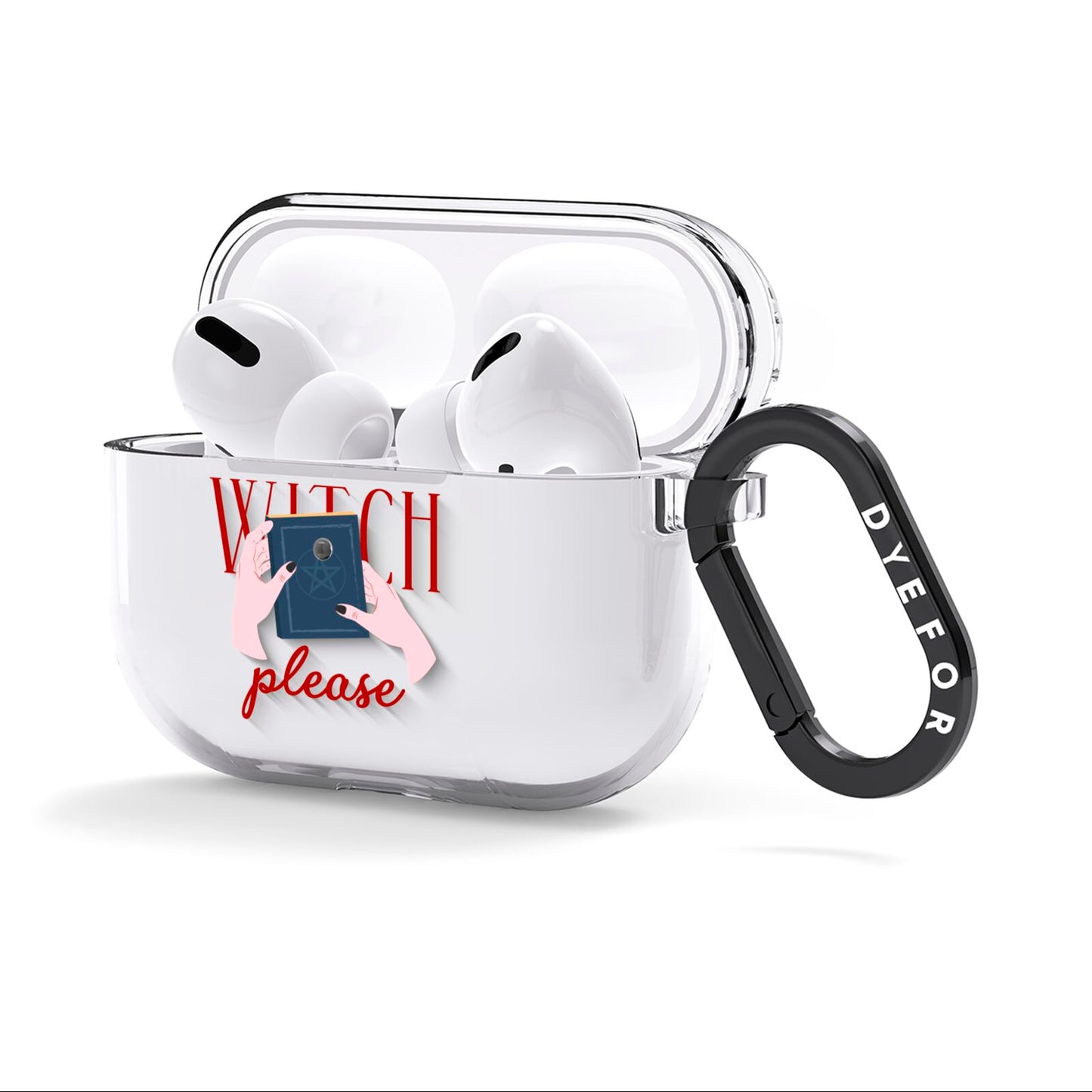 Witty Witch Illustration AirPods Clear Case 3rd Gen Side Image