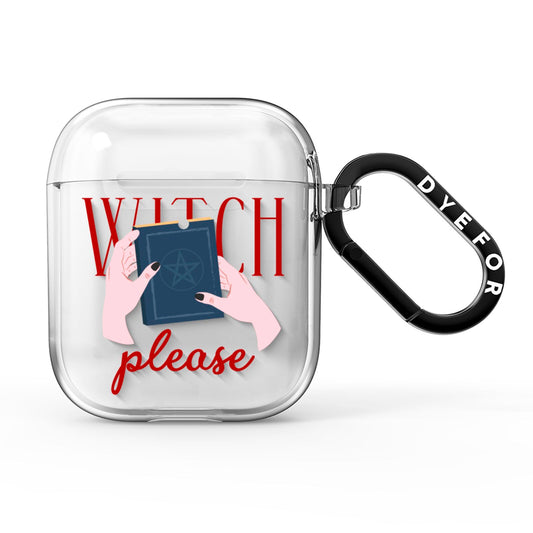 Witty Witch Illustration AirPods Clear Case