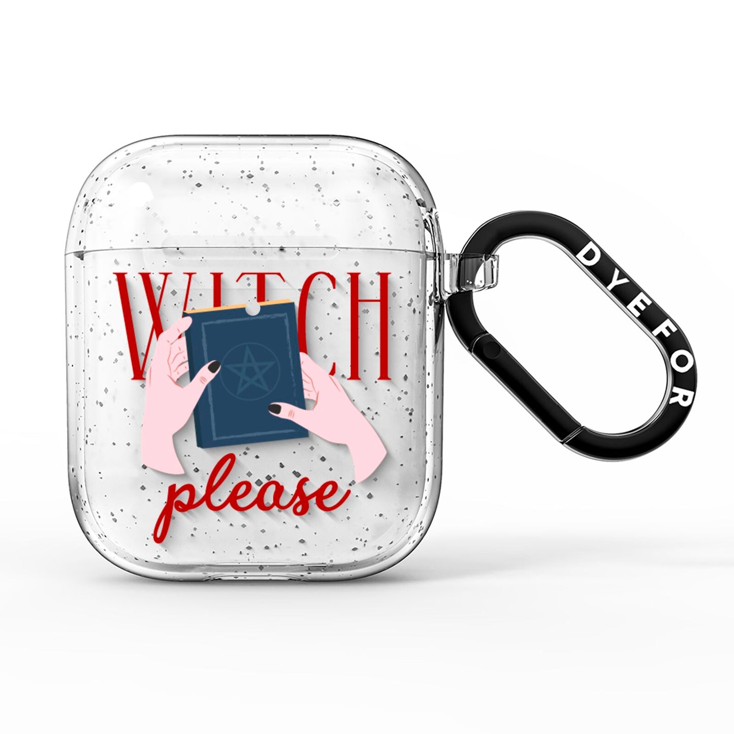 Witty Witch Illustration AirPods Glitter Case