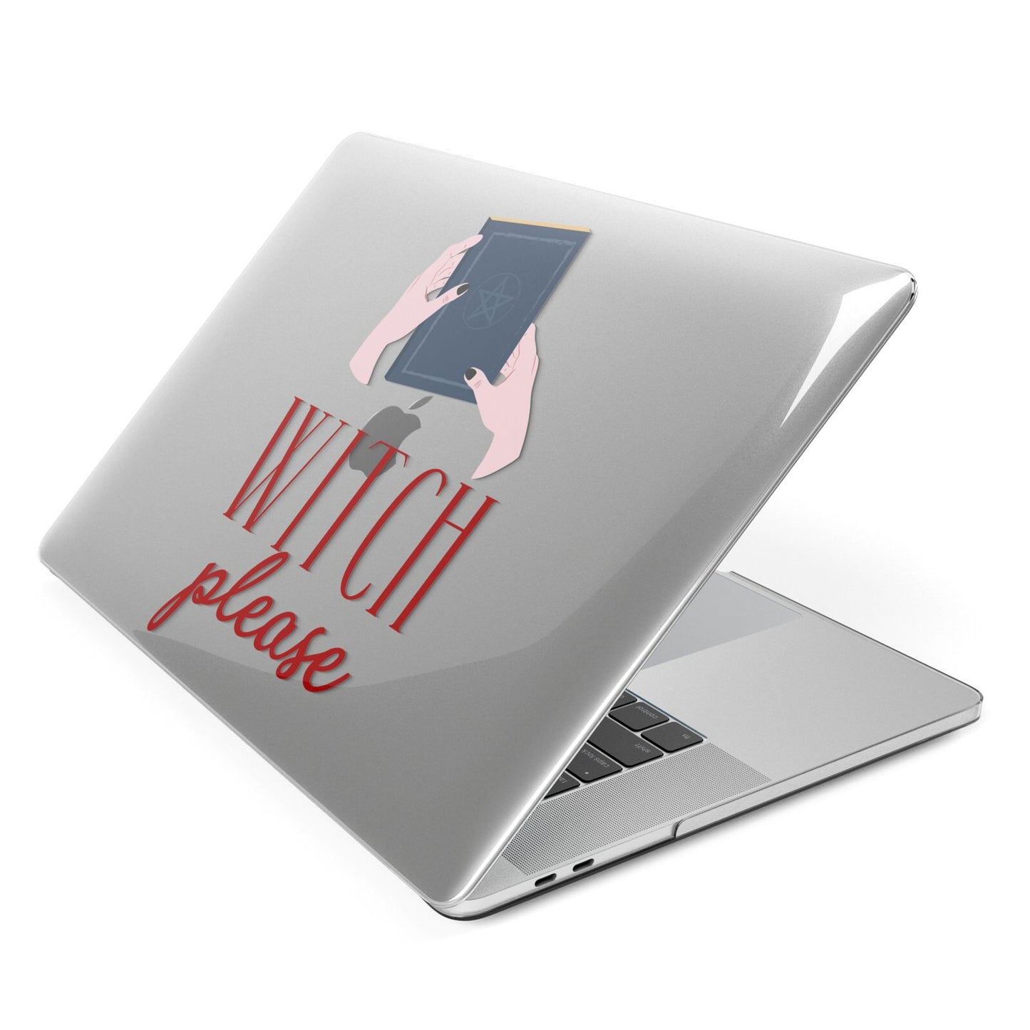 Witty Witch Illustration Apple MacBook Case Side View