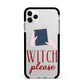 Witty Witch Illustration Apple iPhone 11 Pro Max in Silver with Black Impact Case