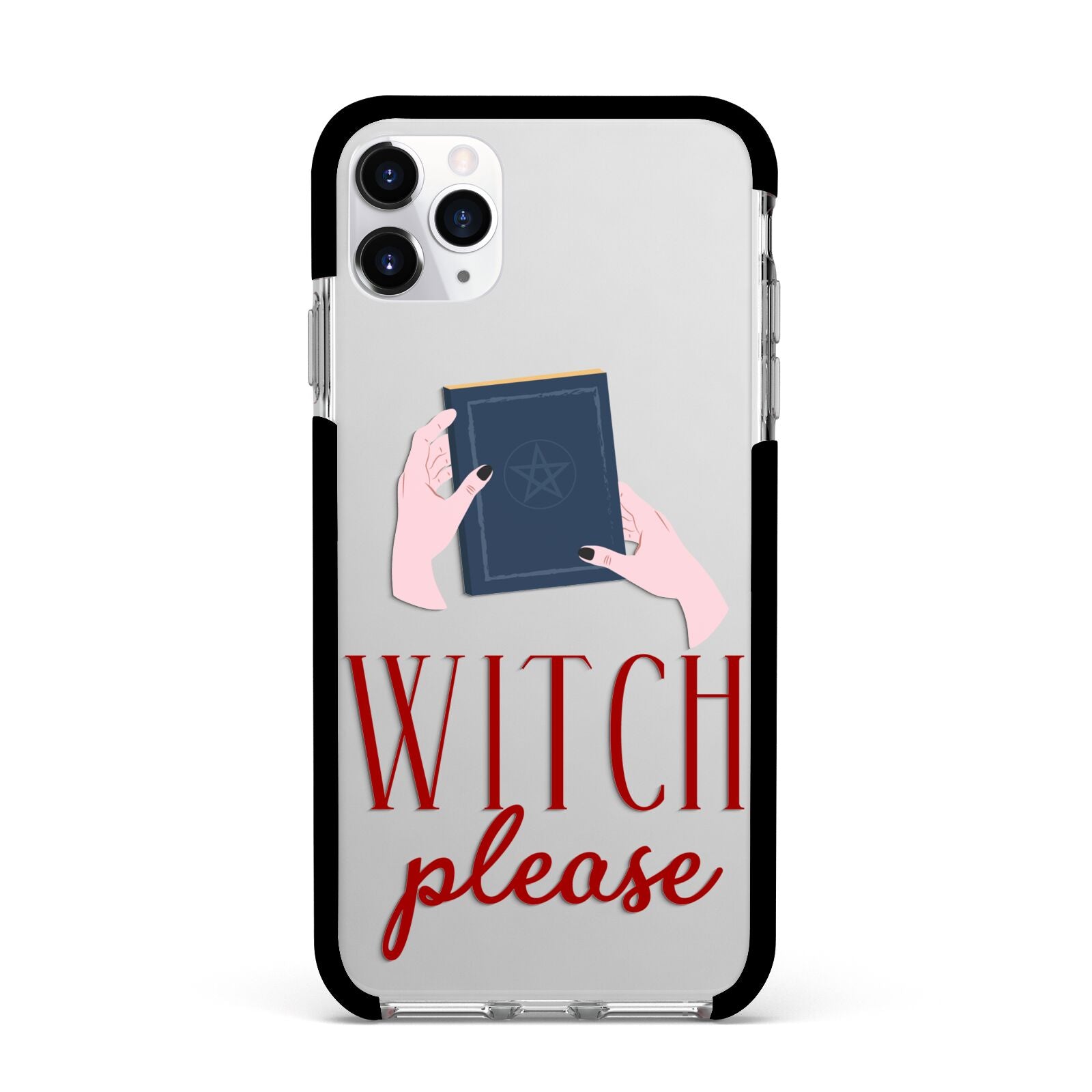 Witty Witch Illustration Apple iPhone 11 Pro Max in Silver with Black Impact Case