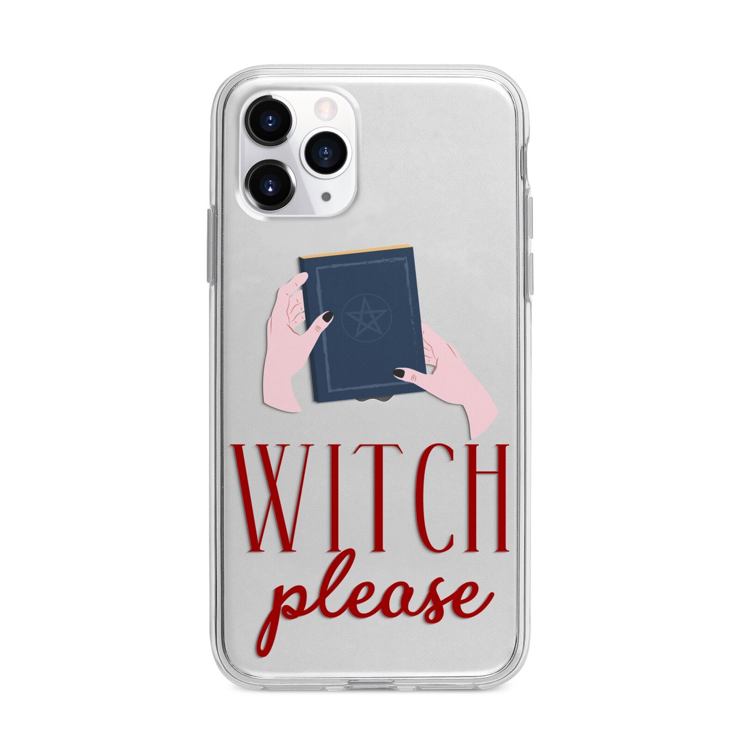 Witty Witch Illustration Apple iPhone 11 Pro Max in Silver with Bumper Case