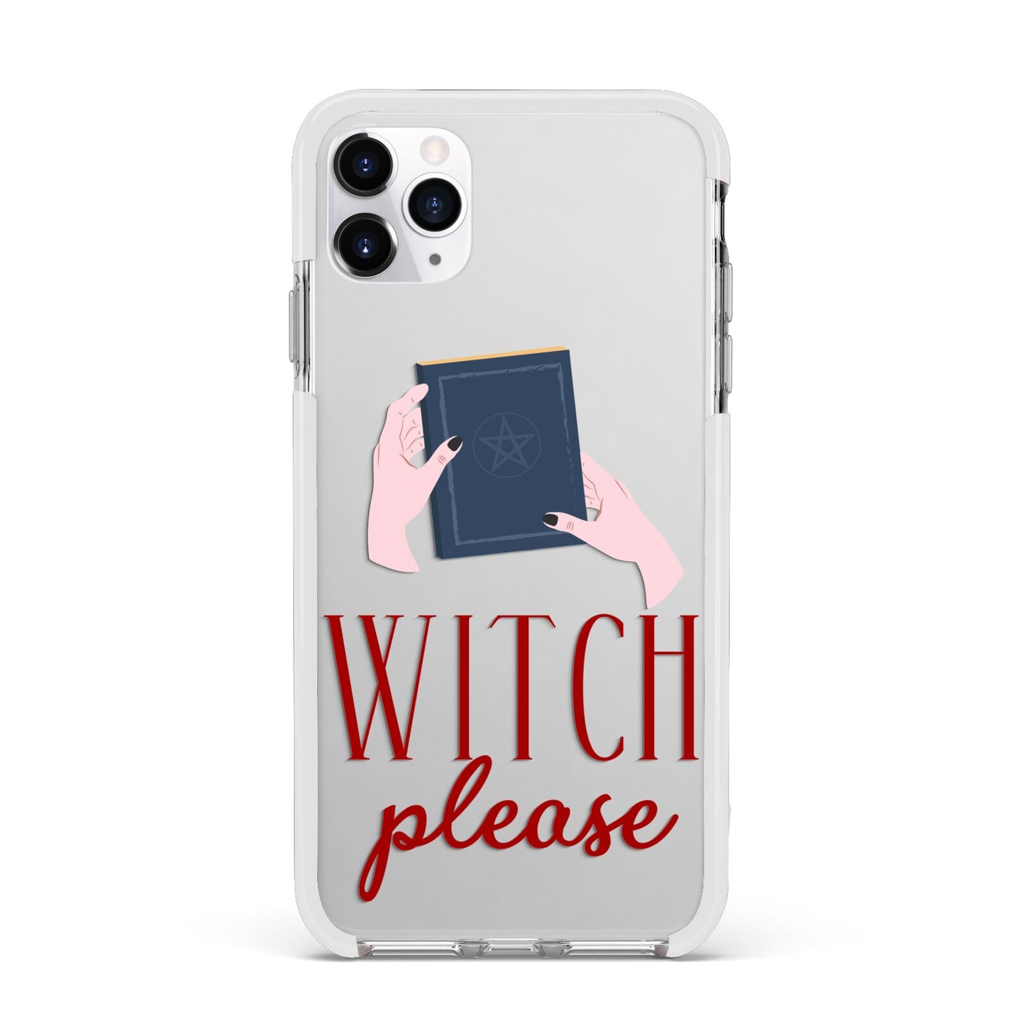 Witty Witch Illustration Apple iPhone 11 Pro Max in Silver with White Impact Case