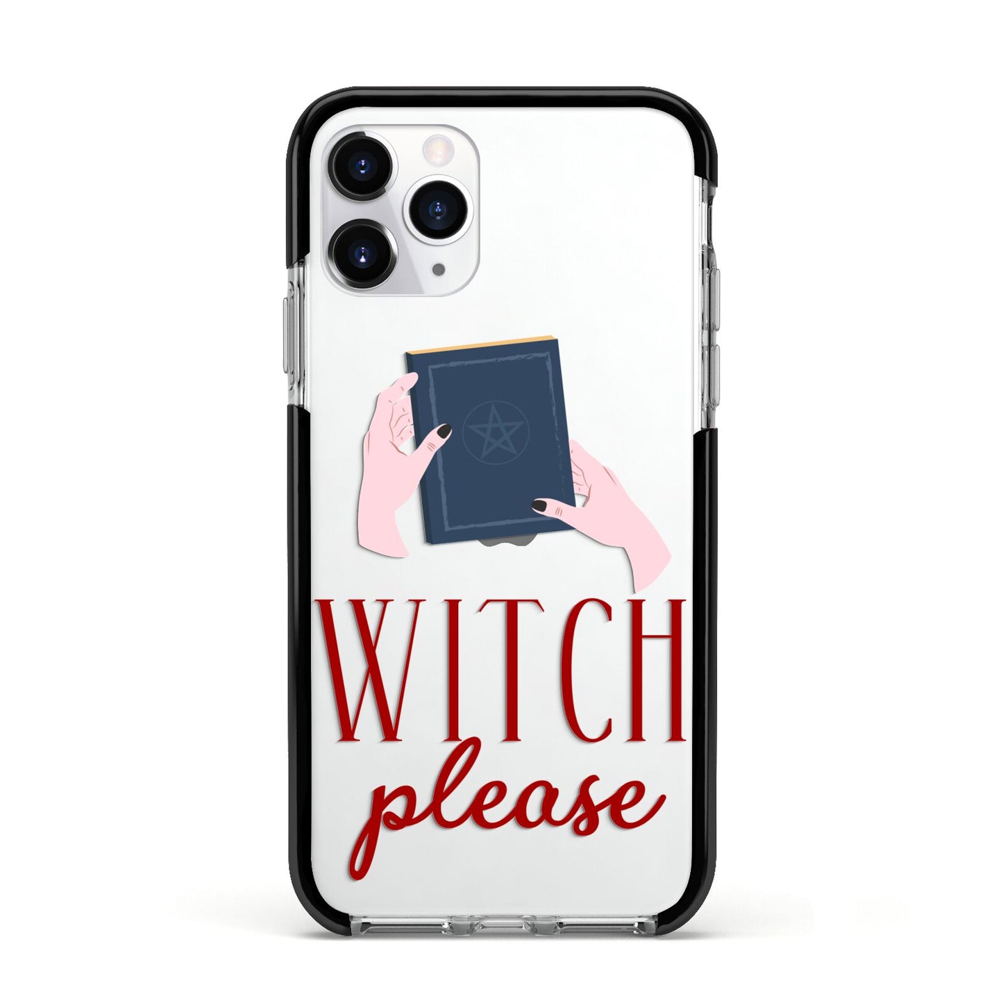 Witty Witch Illustration Apple iPhone 11 Pro in Silver with Black Impact Case