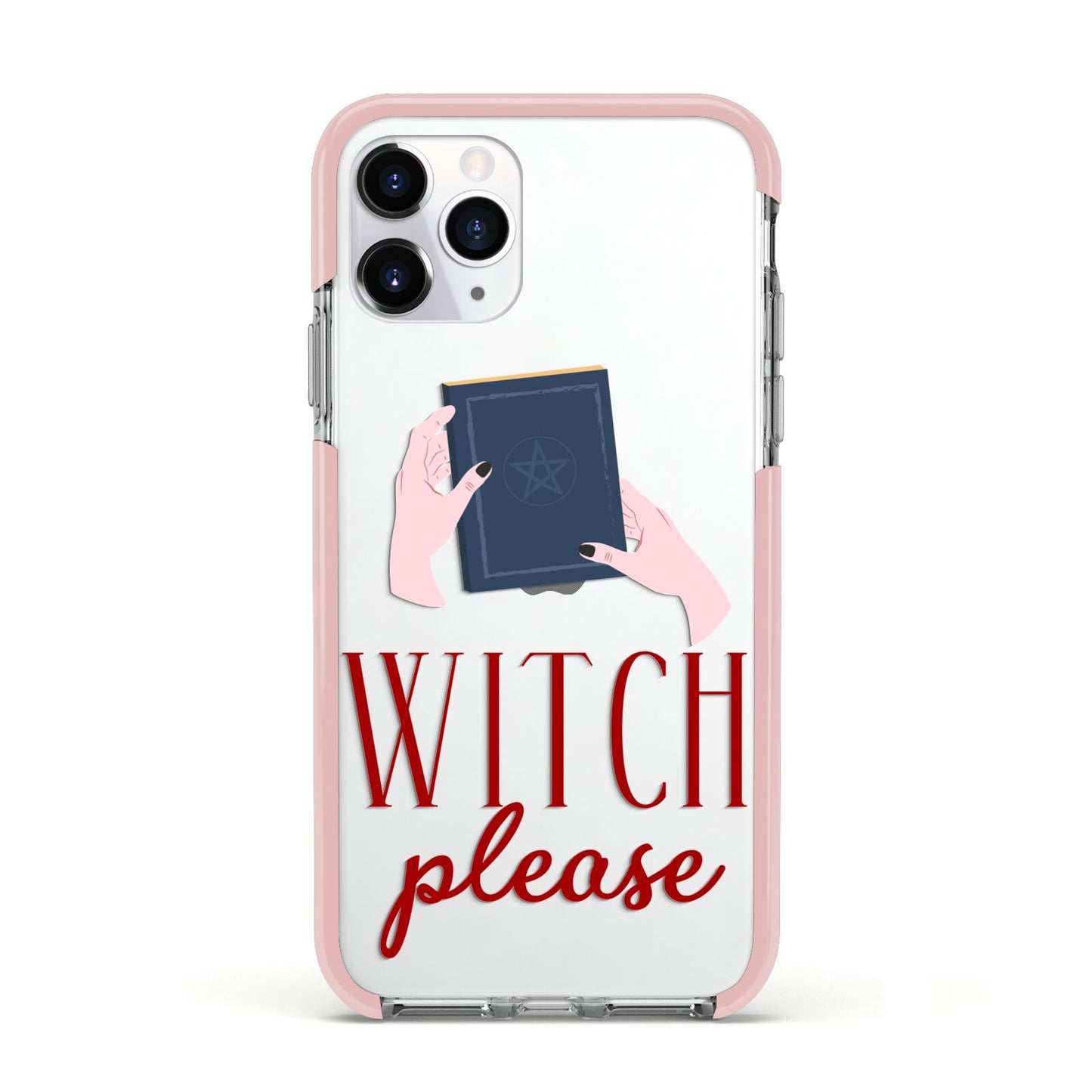 Witty Witch Illustration Apple iPhone 11 Pro in Silver with Pink Impact Case