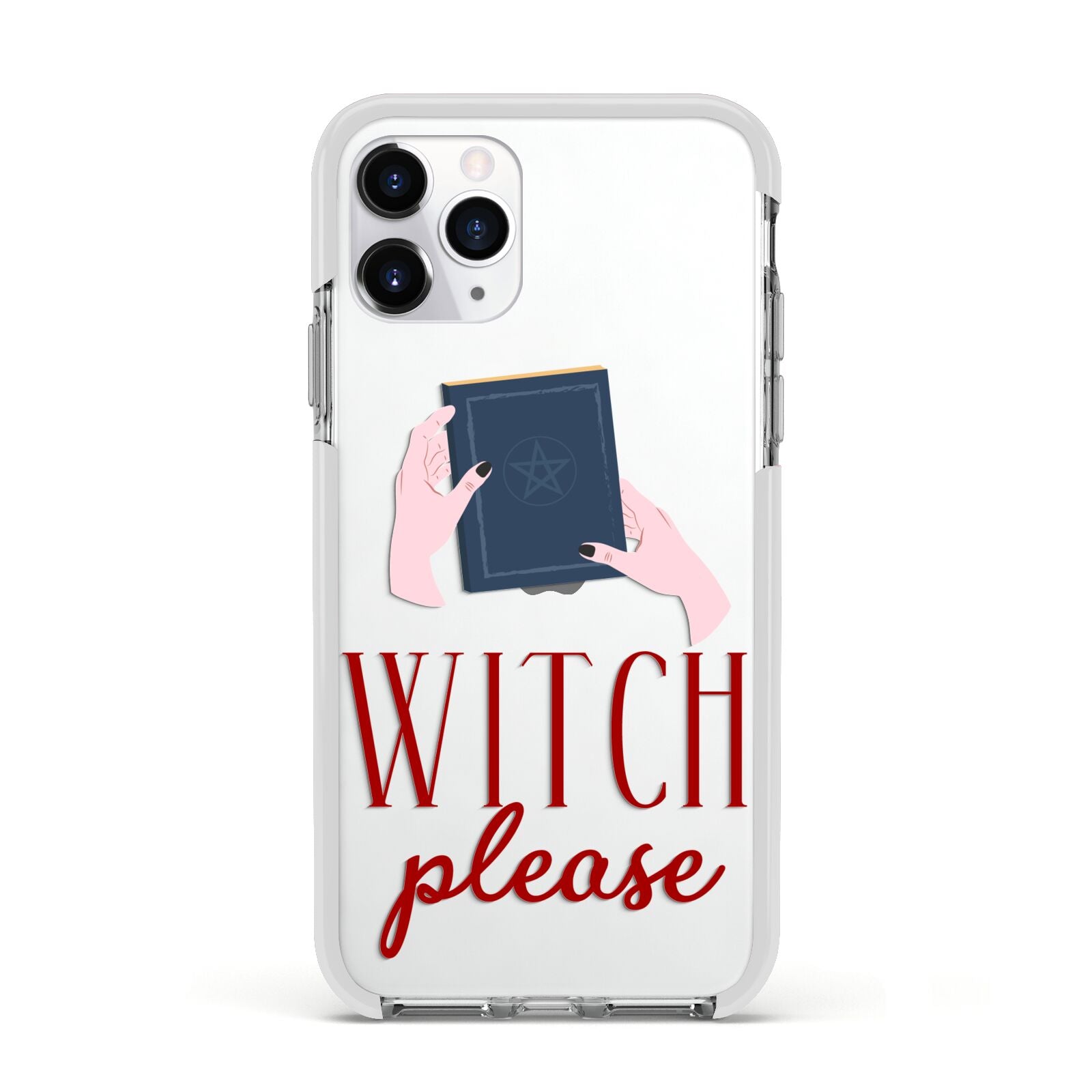 Witty Witch Illustration Apple iPhone 11 Pro in Silver with White Impact Case