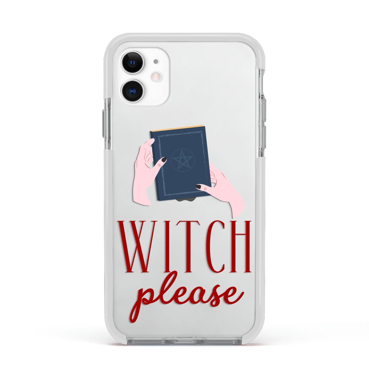 Witty Witch Illustration Apple iPhone 11 in White with White Impact Case