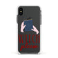 Witty Witch Illustration Apple iPhone Xs Impact Case White Edge on Black Phone