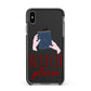Witty Witch Illustration Apple iPhone Xs Max Impact Case Black Edge on Black Phone