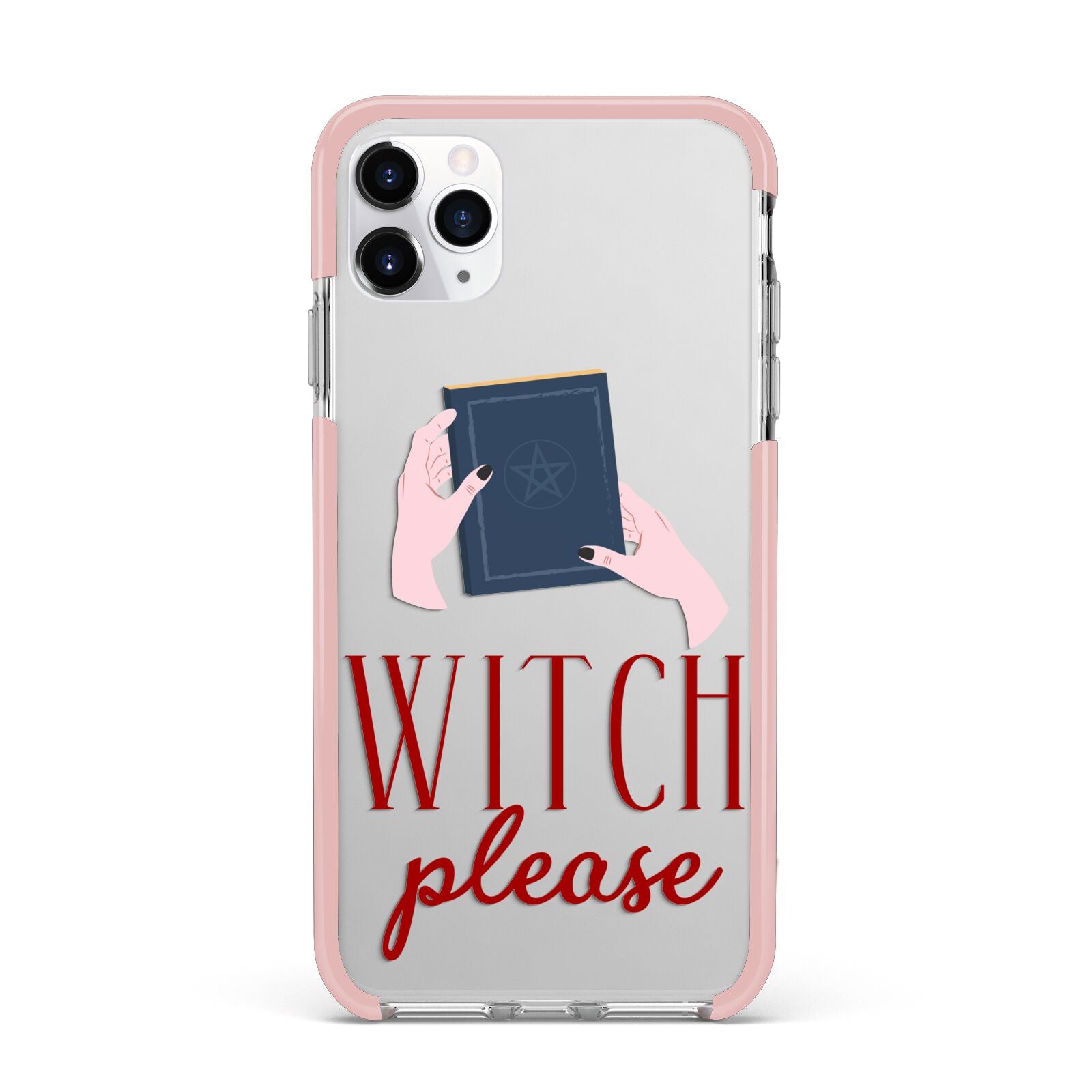 Witty Witch Illustration iPhone 11 Pro Max Impact Pink Edge Case