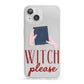 Witty Witch Illustration iPhone 13 Clear Bumper Case