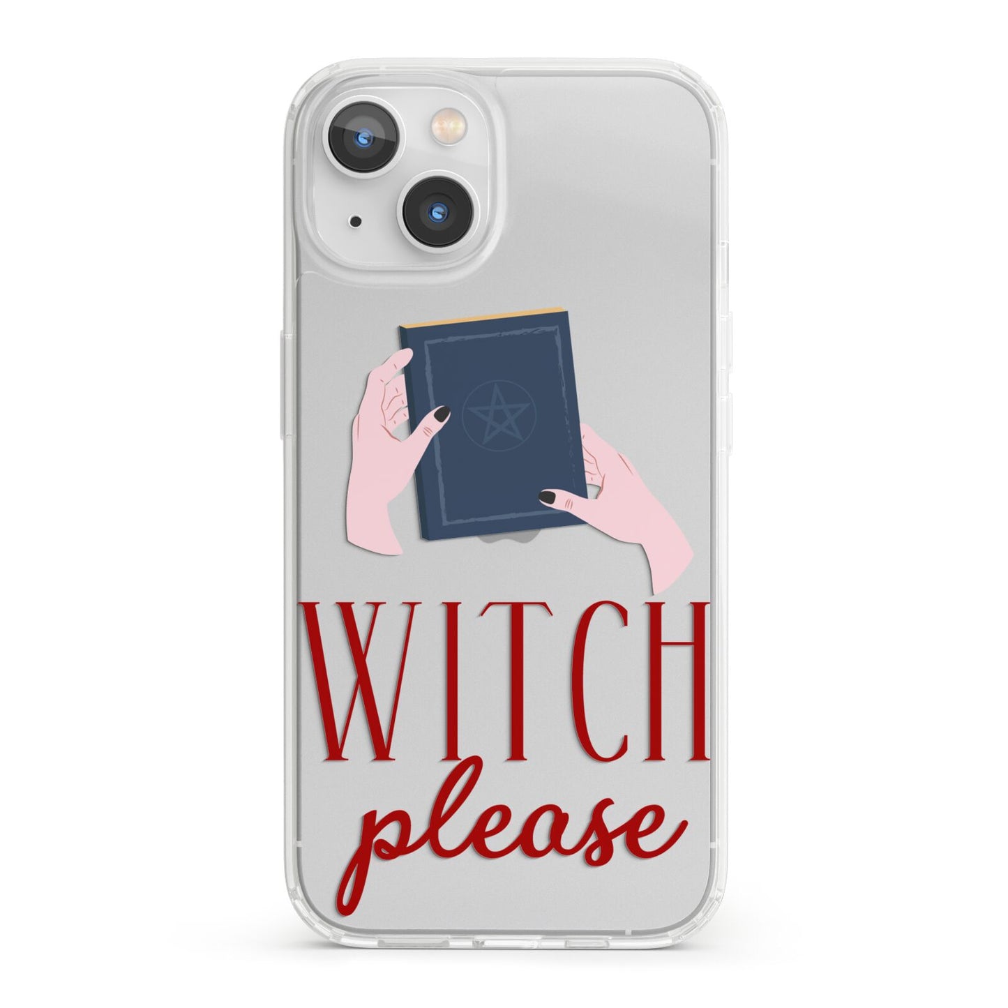 Witty Witch Illustration iPhone 13 Clear Bumper Case