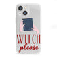 Witty Witch Illustration iPhone 13 Mini Clear Bumper Case