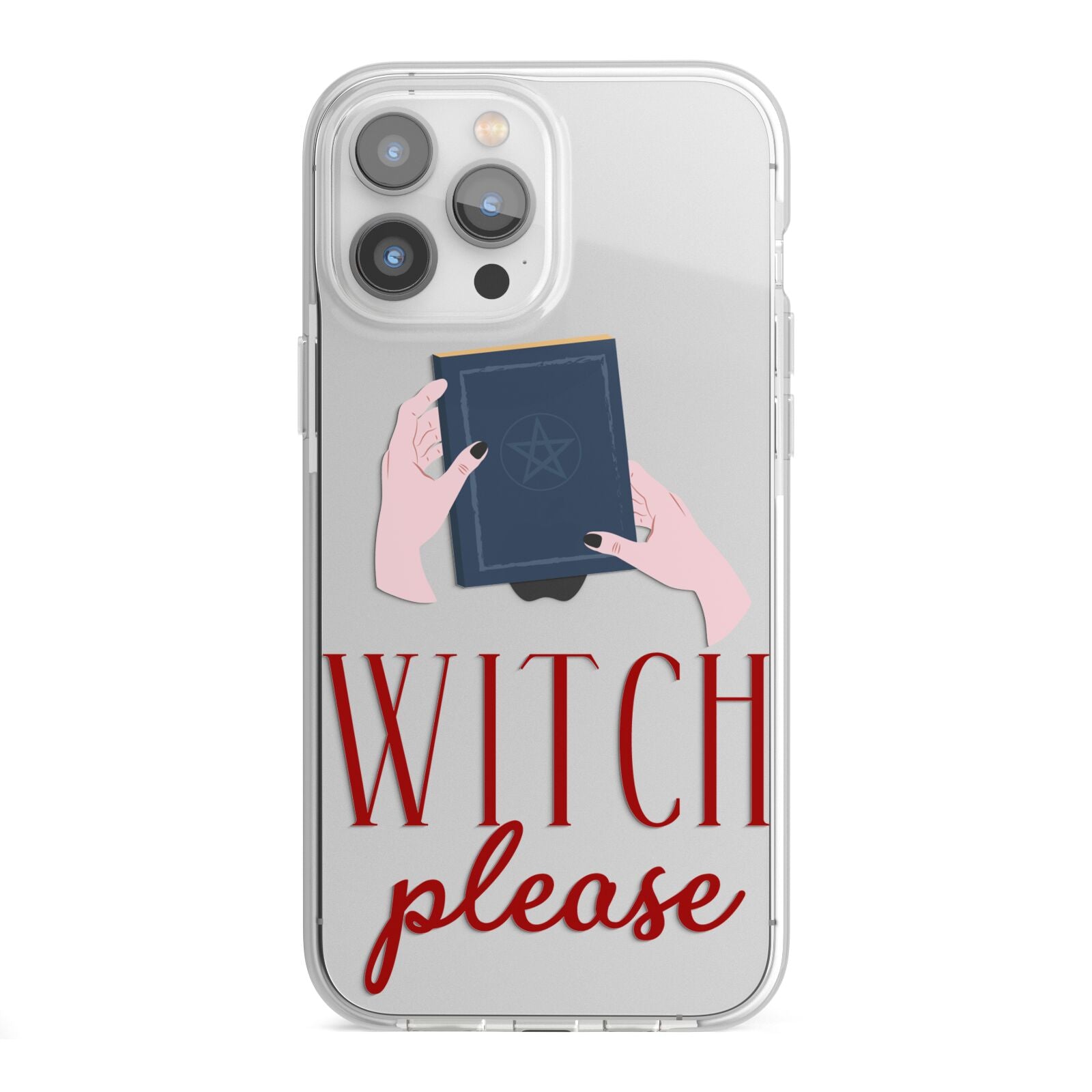 Witty Witch Illustration iPhone 13 Pro Max TPU Impact Case with White Edges