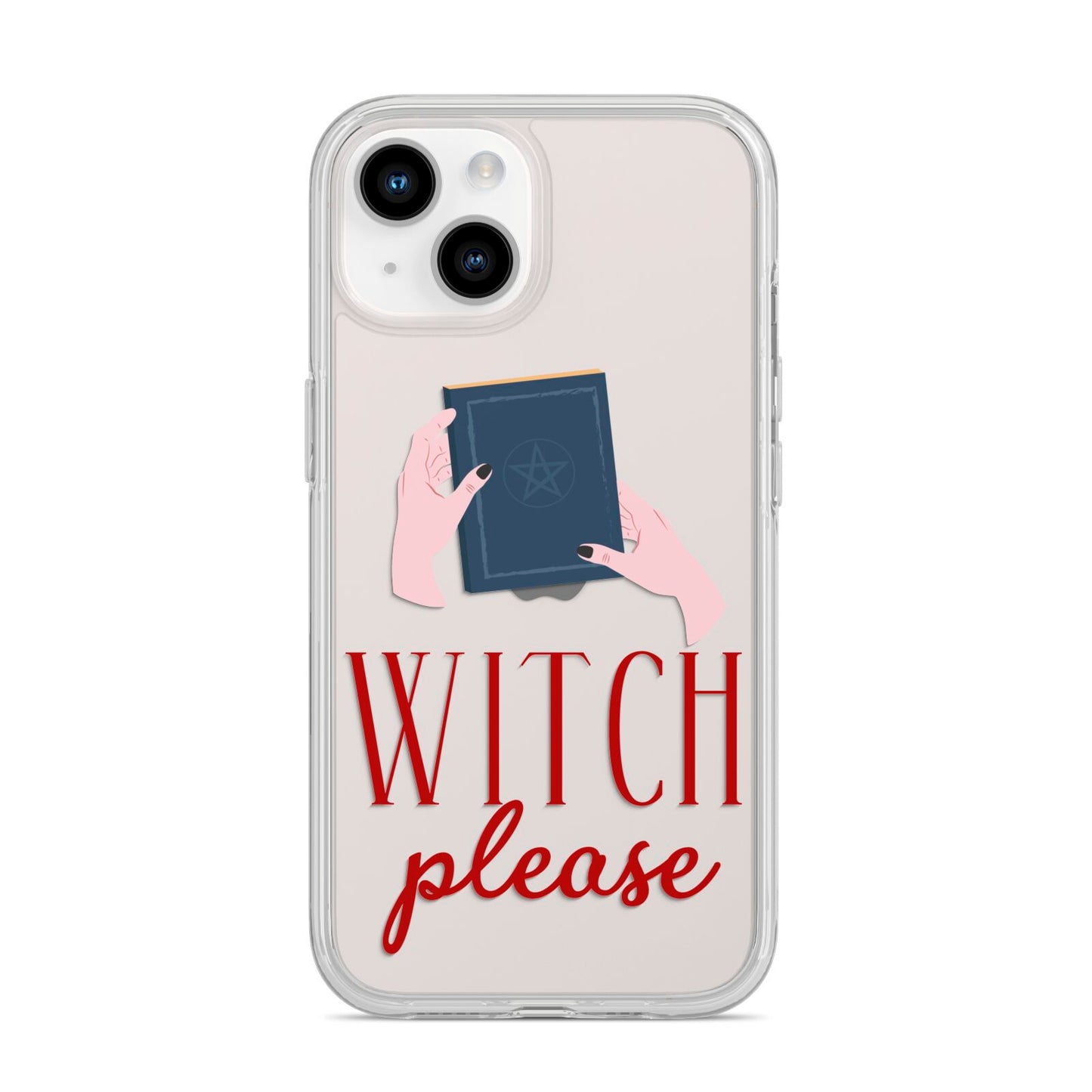 Witty Witch Illustration iPhone 14 Clear Tough Case Starlight