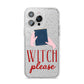 Witty Witch Illustration iPhone 14 Pro Max Glitter Tough Case Silver