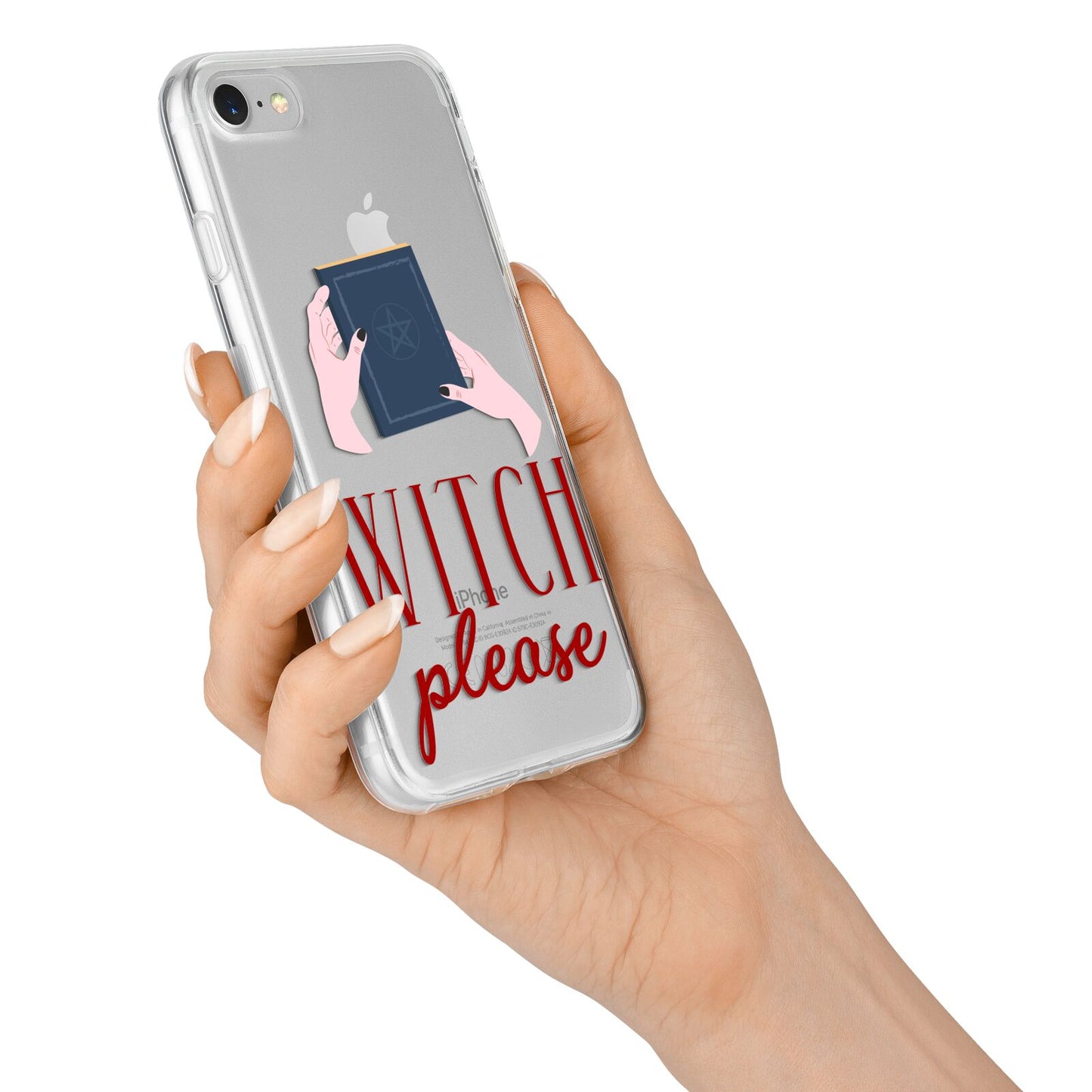 Witty Witch Illustration iPhone 7 Bumper Case on Silver iPhone Alternative Image
