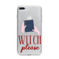 Witty Witch Illustration iPhone 7 Plus Bumper Case on Silver iPhone