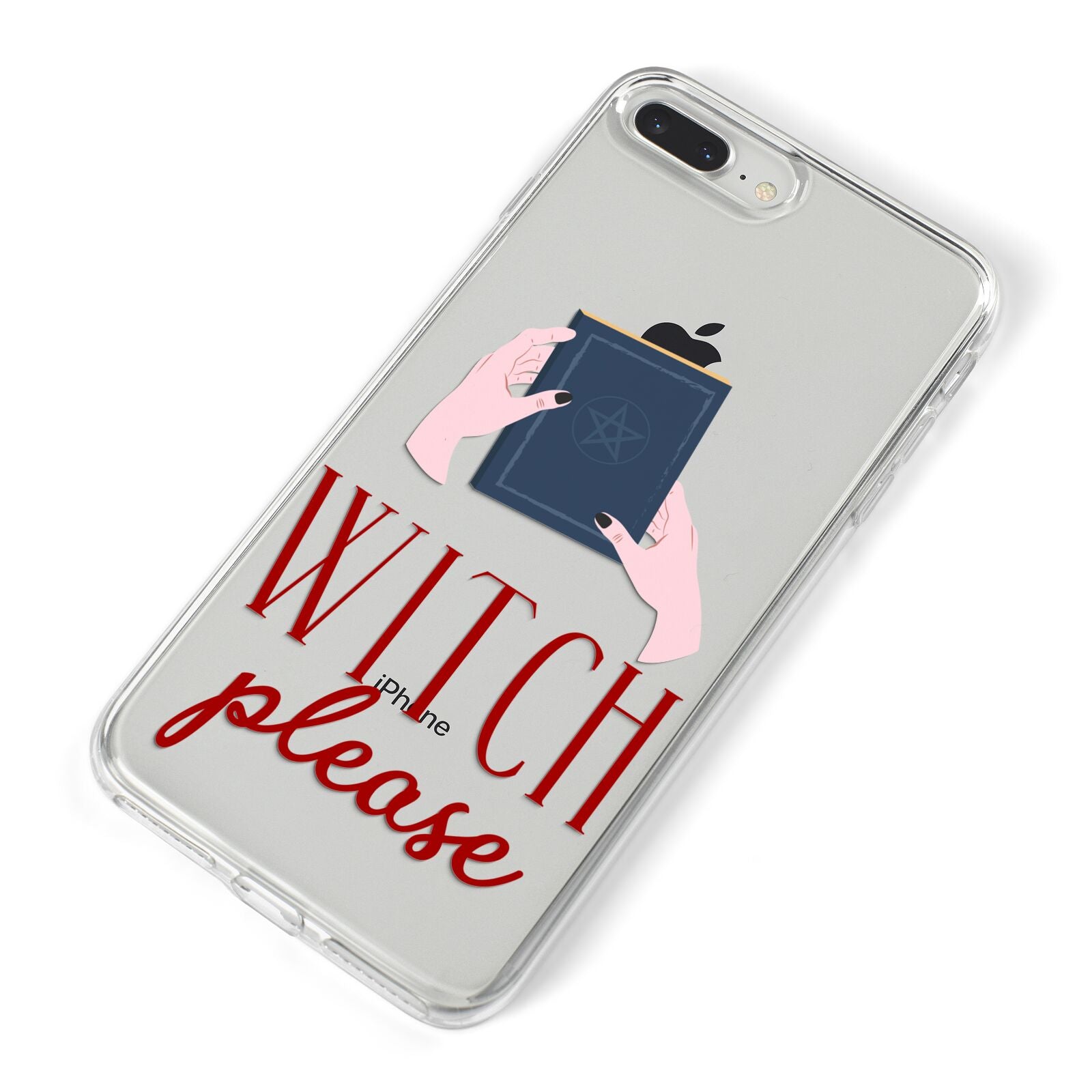 Witty Witch Illustration iPhone 8 Plus Bumper Case on Silver iPhone Alternative Image