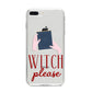 Witty Witch Illustration iPhone 8 Plus Bumper Case on Silver iPhone
