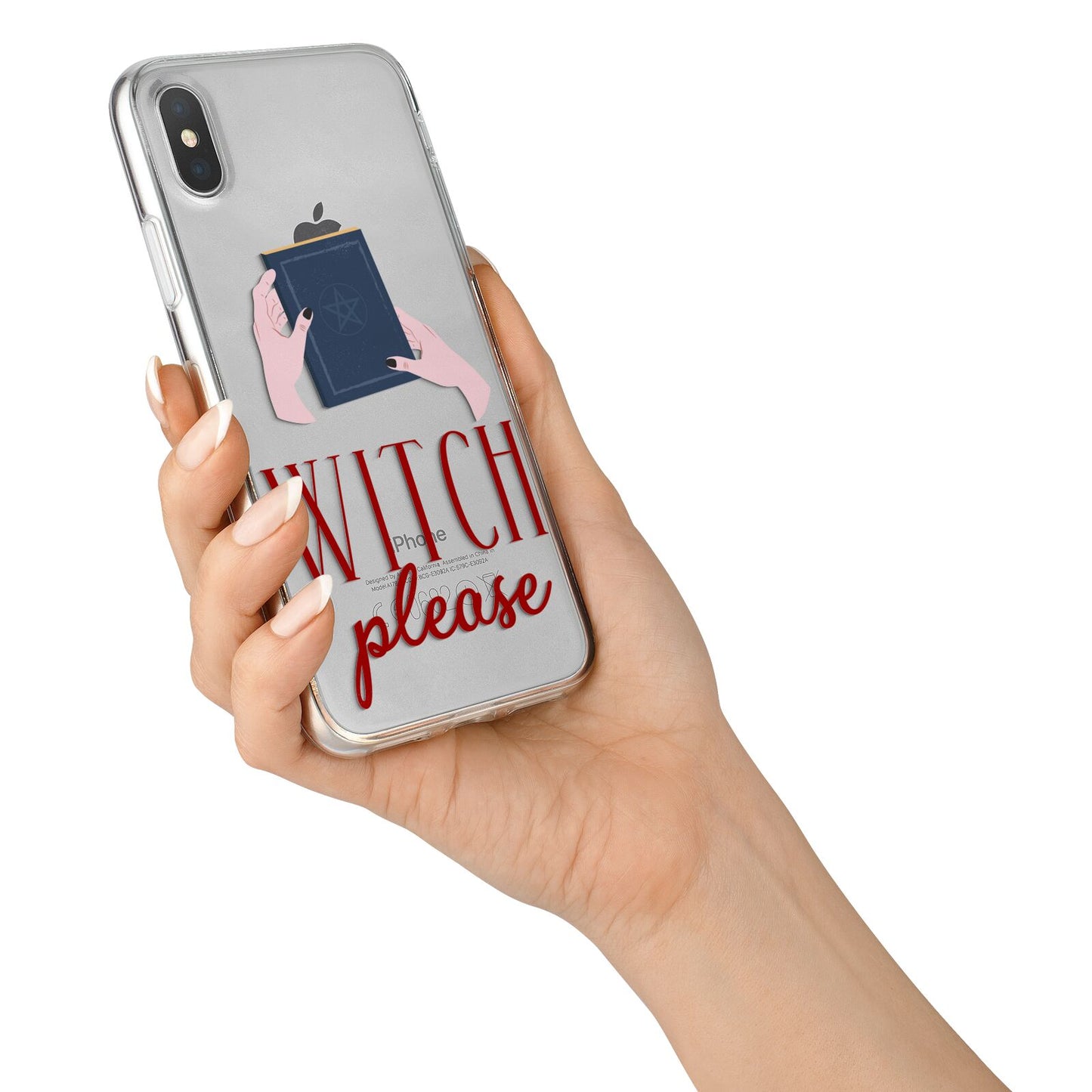 Witty Witch Illustration iPhone X Bumper Case on Silver iPhone Alternative Image 2