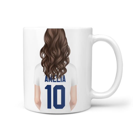 Womens Footballer Personalised 10oz Mug